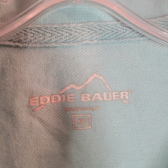 Eddie Bauer t-shirt buttons sea foam green short sleeve XS - Picture 2 of 4
